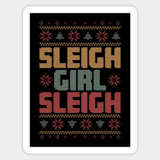 Sleigh Girl Sleigh Sticker